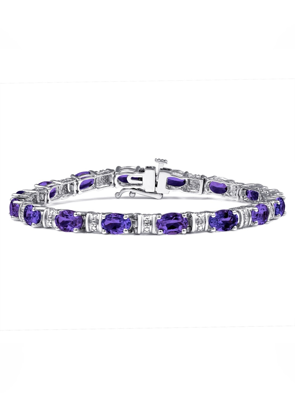 Jared’s Genuine Amethyst Bar Birthstone Bracelet